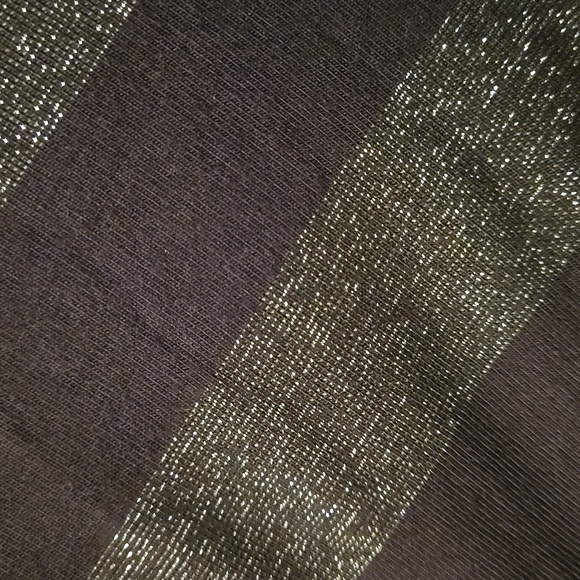 Tommy Hilfiger long sleeve stripped black and metallic midi dress. Women's Sz 16 - Picture 4 of 10